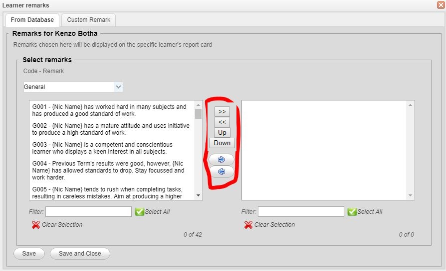 Remarks need a priority sorting function